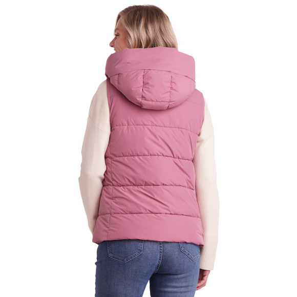 Dames gewatteerd vest met capuchon