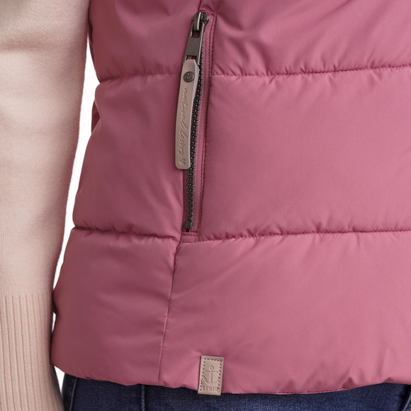 Dames gewatteerd vest met capuchon