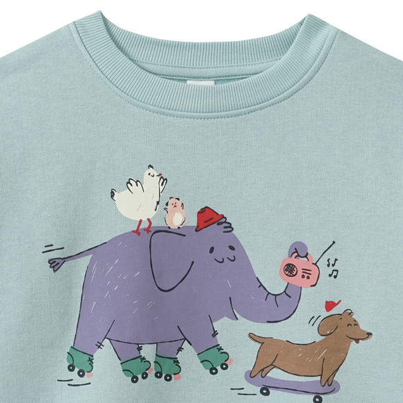 Kindersweatshirt met dierenprint