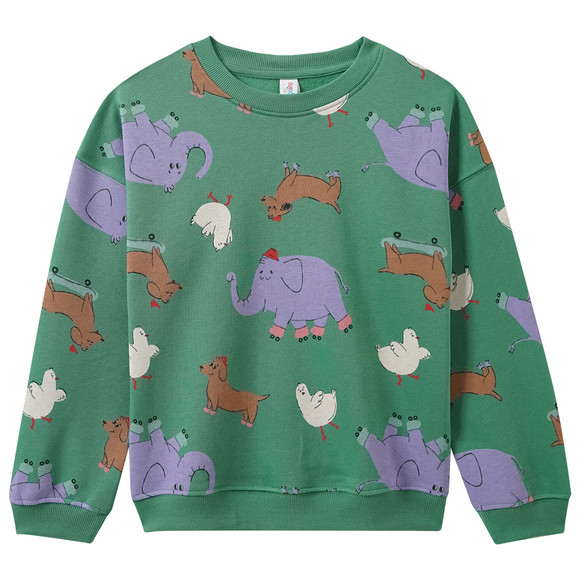 Kindersweatshirt met dierenprint groen