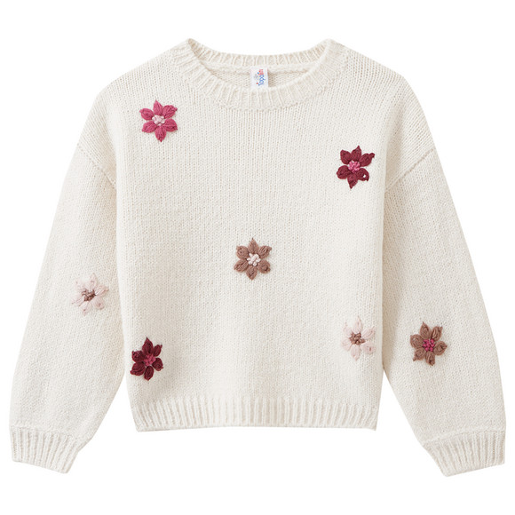 Gebreide trui met borduursel voor meisjes