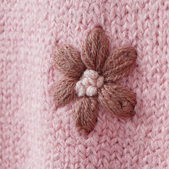 Gebreide trui met borduursel voor meisjes