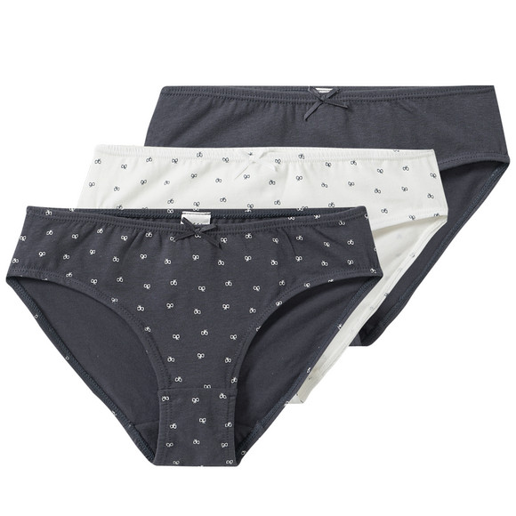 3 Mädchen Slips mit Schleifen-Allover