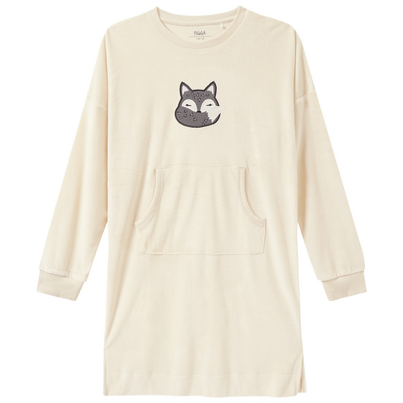 Mädchen Nachthemd mit Fuchs-Stickerei