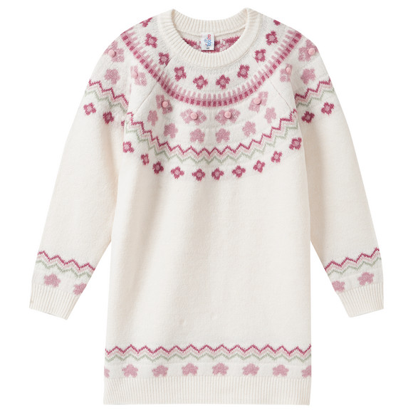 Meisjes gebreide jurk met patroon