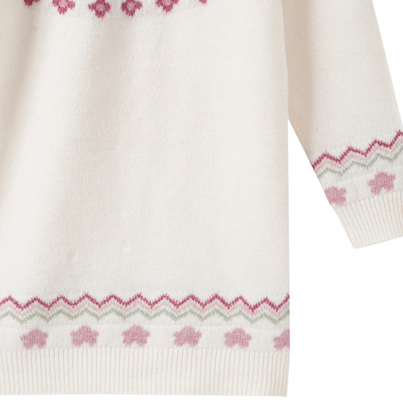 Meisjes gebreide jurk met patroon