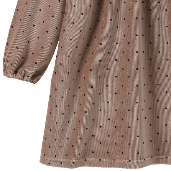 Mädchen Cord-Kleid mit Punkte-Allover