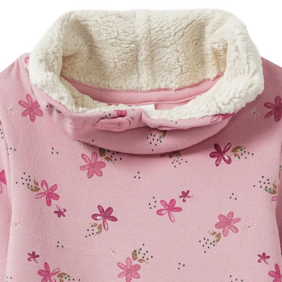 Mädchen Sweatkleid mit Allover-Muster