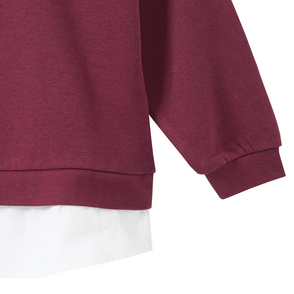 Meisjes sweatshirt in een gelaagde look