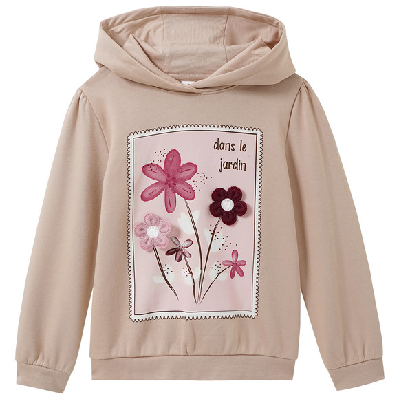 Meisjes' hoodie met bloemenprint