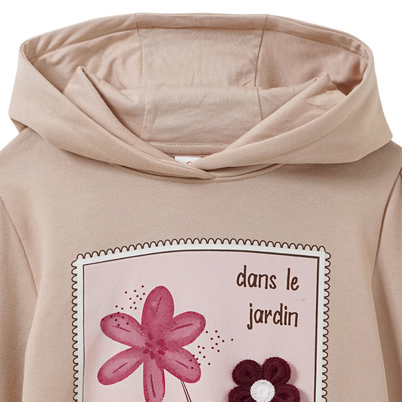 Meisjes' hoodie met bloemenprint