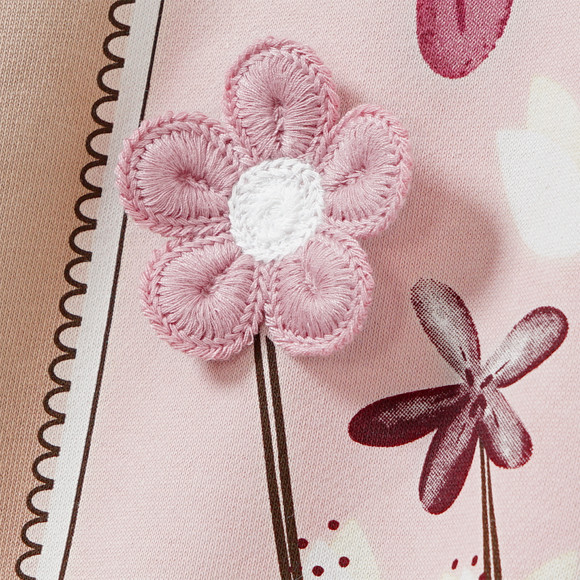 Meisjes' hoodie met bloemenprint