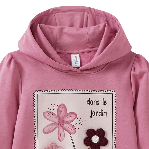Meisjes' hoodie met bloemenprint