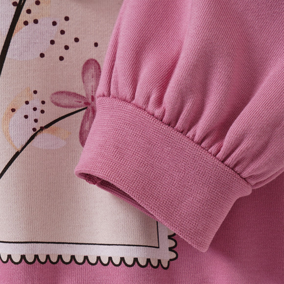 Meisjes' hoodie met bloemenprint