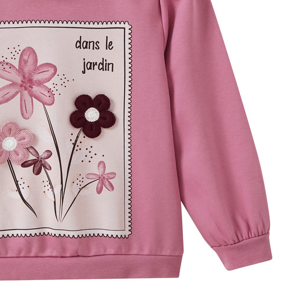 Meisjes' hoodie met bloemenprint