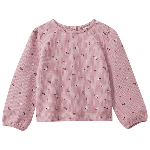 Mädchen Langarmshirt mit Blümchen-Print