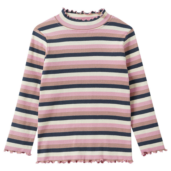 Mädchen Langarmshirt im Streifen-Look