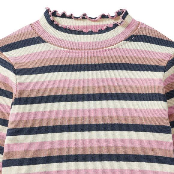 Mädchen Langarmshirt im Streifen-Look