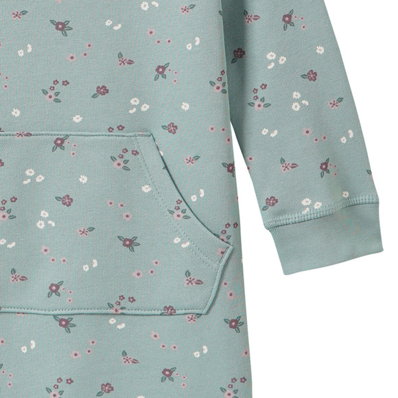 Mädchen Sweatkleid mit Blümchen