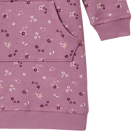 Mädchen Sweatkleid mit Blümchen