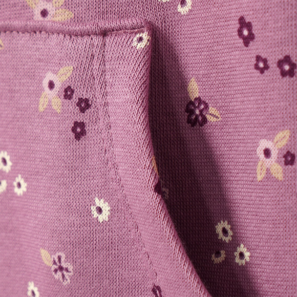Mädchen Sweatkleid mit Blümchen