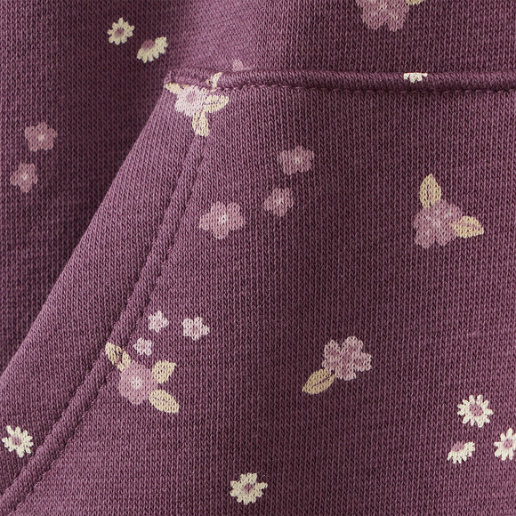 Mädchen Sweatkleid mit Blümchen