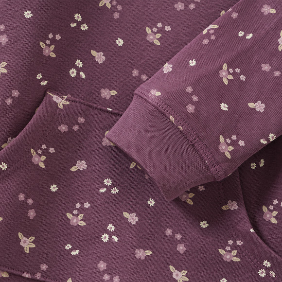 Mädchen Sweatkleid mit Blümchen