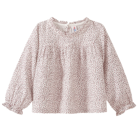 Baby mousseline blouse met bloemenprint