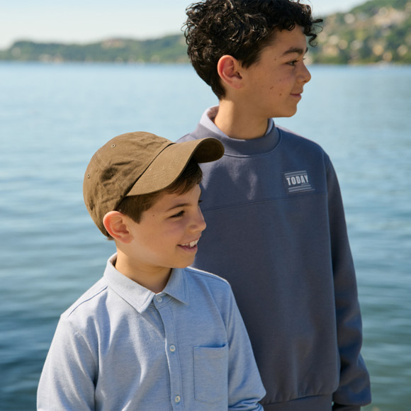 Jongens' sweatshirt met biologisch katoen