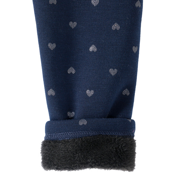 Mädchen Thermo-Leggings mit Glitzer-Herzen