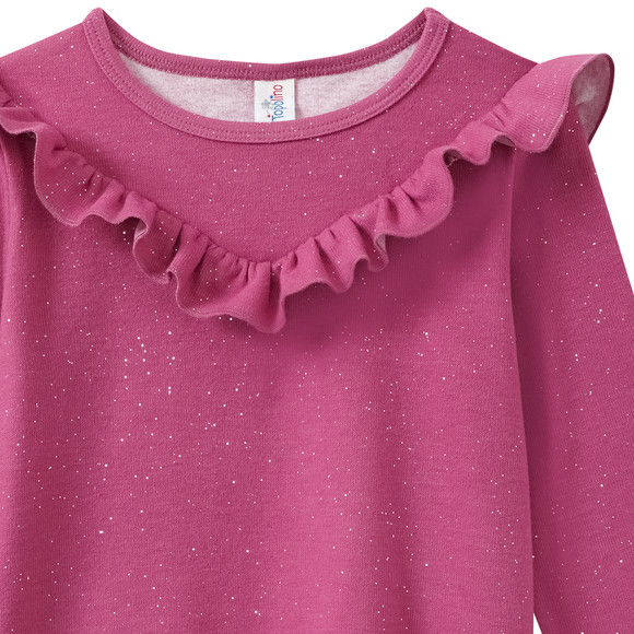 Mädchen Langarmshirt mit Glitzer-Print