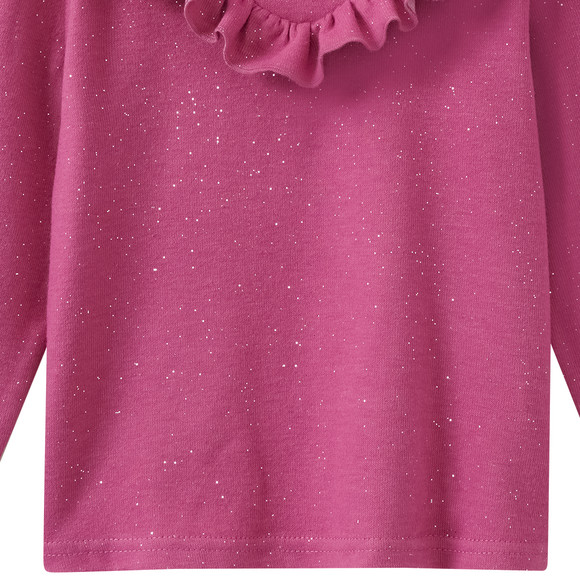 Mädchen Langarmshirt mit Glitzer-Print