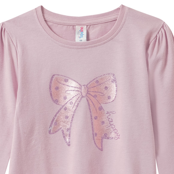 Mädchen Langarmshirt mit Schleife