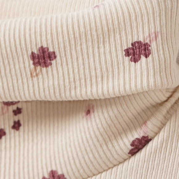 Mädchen Langarmshirt mit Rippstruktur