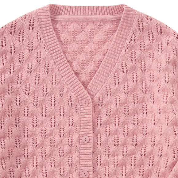 Mädchen Strickjacke mit Ajour-Muster