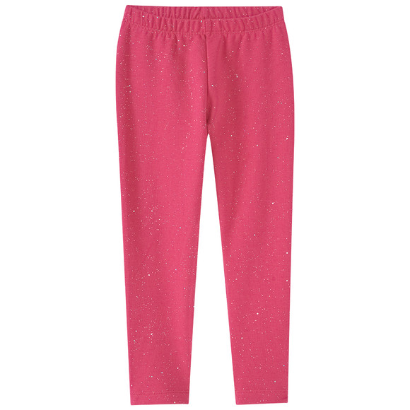 Mädchen Sweatleggings mit Glitzer pink