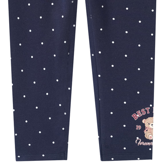 Mädchen Sweatleggings mit Bären-Motiv
