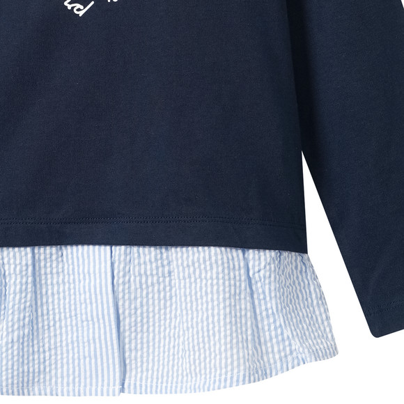 Meisjesshirt met lange mouwen en hartmotief