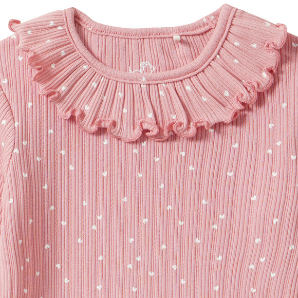 Mädchen Langarmshirt mit Rüsche