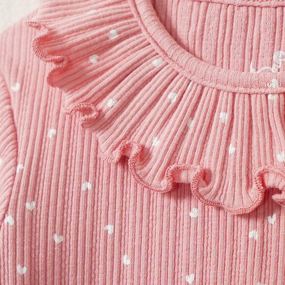 Mädchen Langarmshirt mit Rüsche