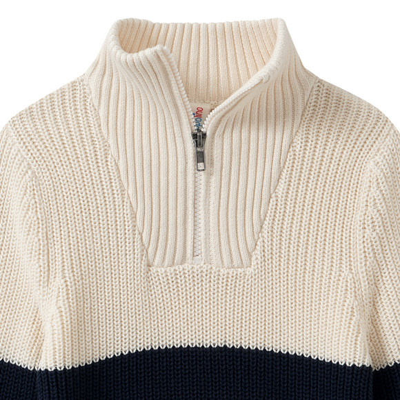 Geribde gebreide jongenstrui