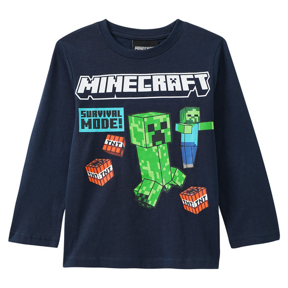 Minecraft Langarmshirt mit Print