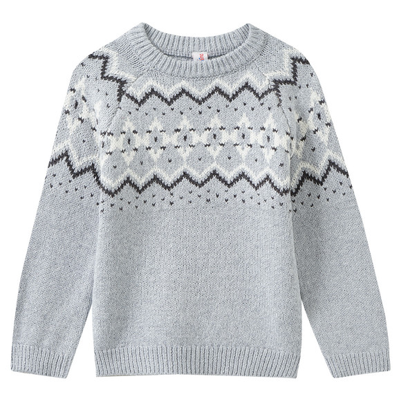 Jungen Strickpullover mit Norwegermuster