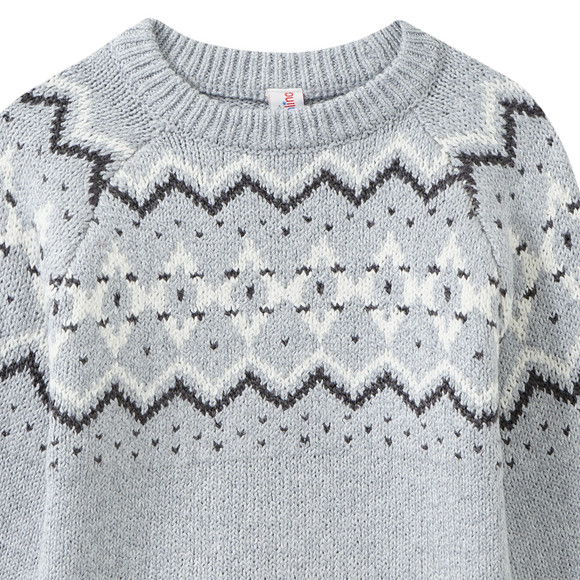 Jungen Strickpullover mit Norwegermuster