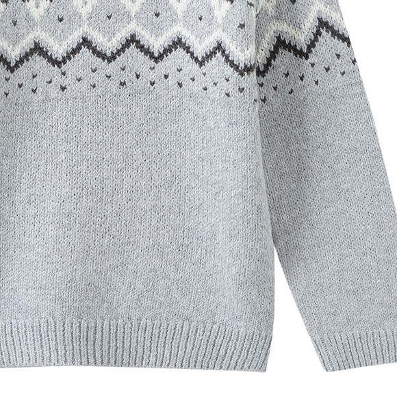 Jungen Strickpullover mit Norwegermuster