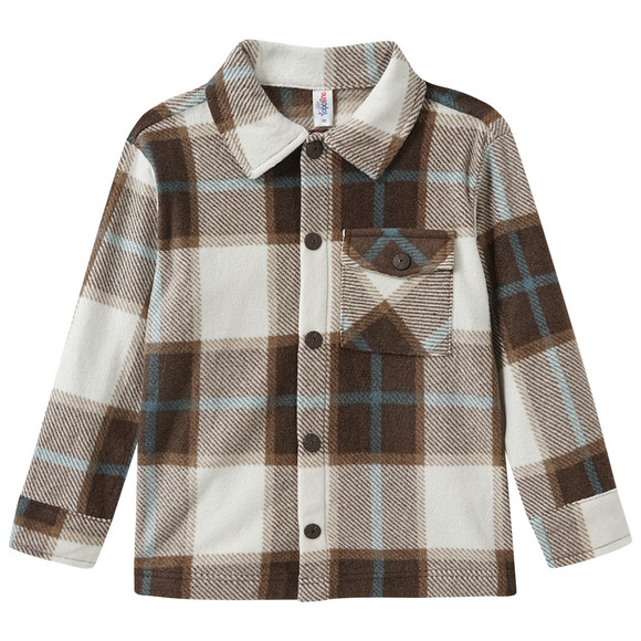 Jungen Fleece-Hemd mit Kentkragen