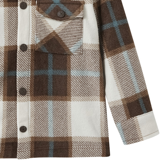 Jungen Fleece-Hemd mit Kentkragen