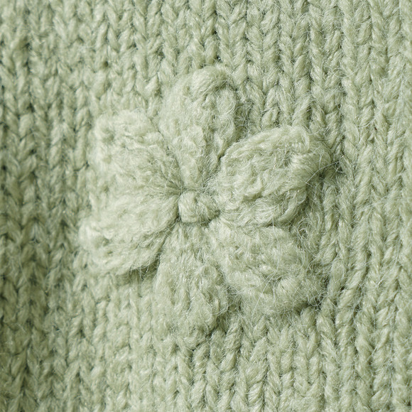 Meisjescardigan met bloemenapplicatie