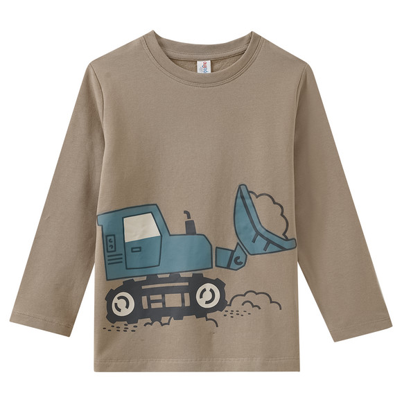 Jungen Langarmshirt mit Baustellen-Print