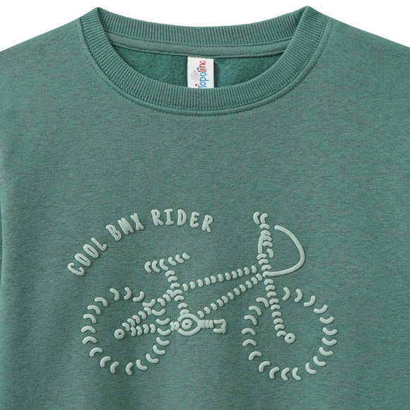 Sweater voor jongens met fietsmotief